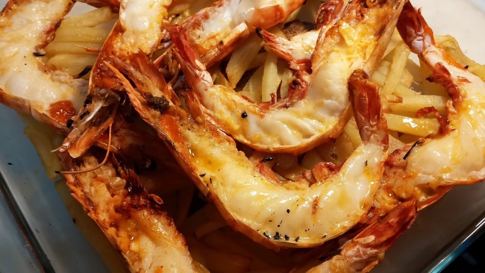 Gamba tigre grelhada a peso