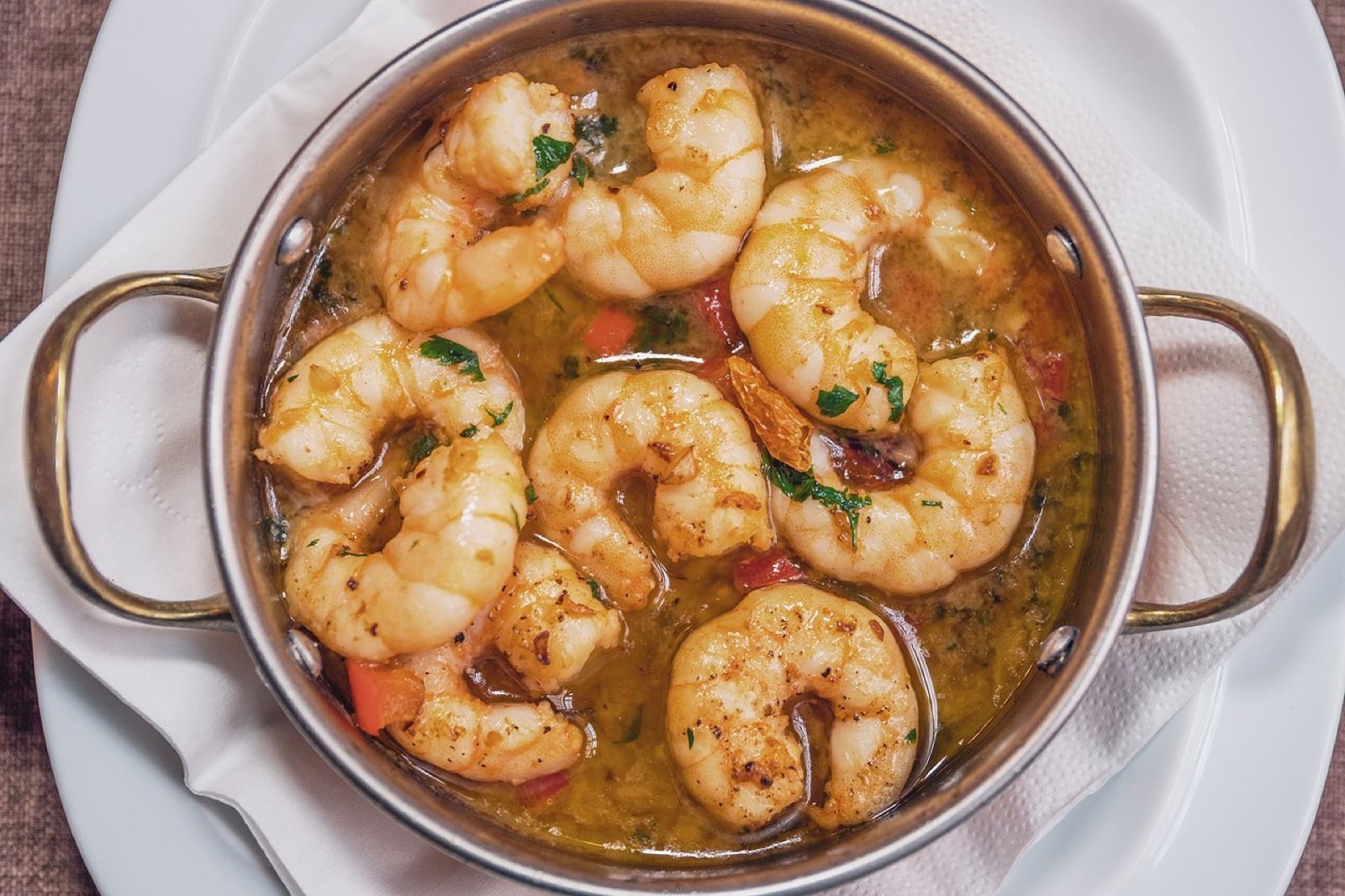 Gambas à guilho a chiar em azeite e alho